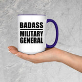 Badass Military General - 15oz Accent Mug Purple
