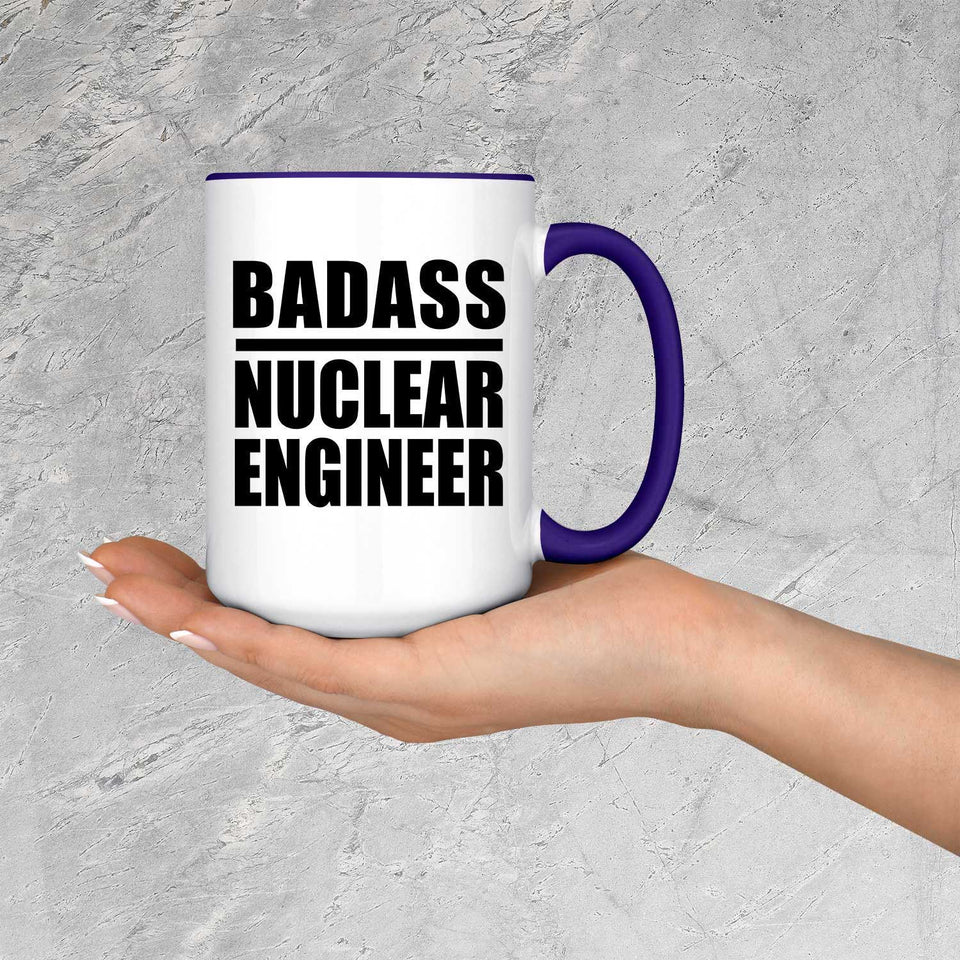 Badass Nuclear Engineer - 15oz Accent Mug Purple