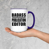 Badass Publication Editor - 15oz Accent Mug Purple