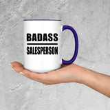 Badass Salesperson - 15oz Accent Mug Purple
