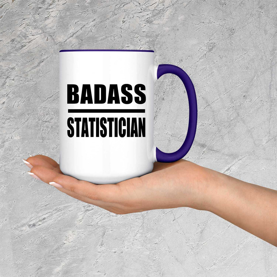Badass Statistician - 15oz Accent Mug Purple
