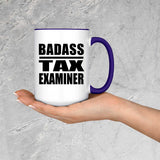 Badass Tax Examiner - 15oz Accent Mug Purple