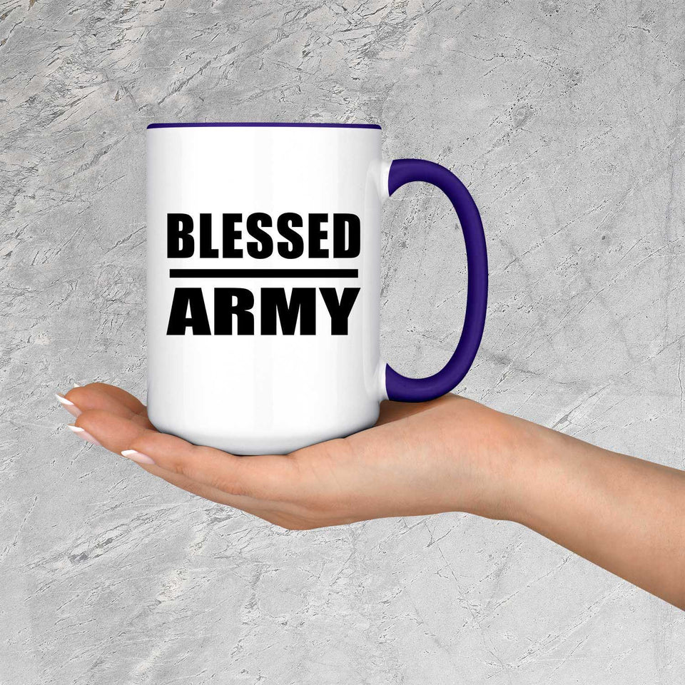 Blessed Army - 15oz Accent Mug Purple