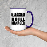 Blessed Hotel Manager - 15oz Accent Mug Purple