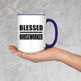 Blessed Houseworker - 15oz Accent Mug Purple