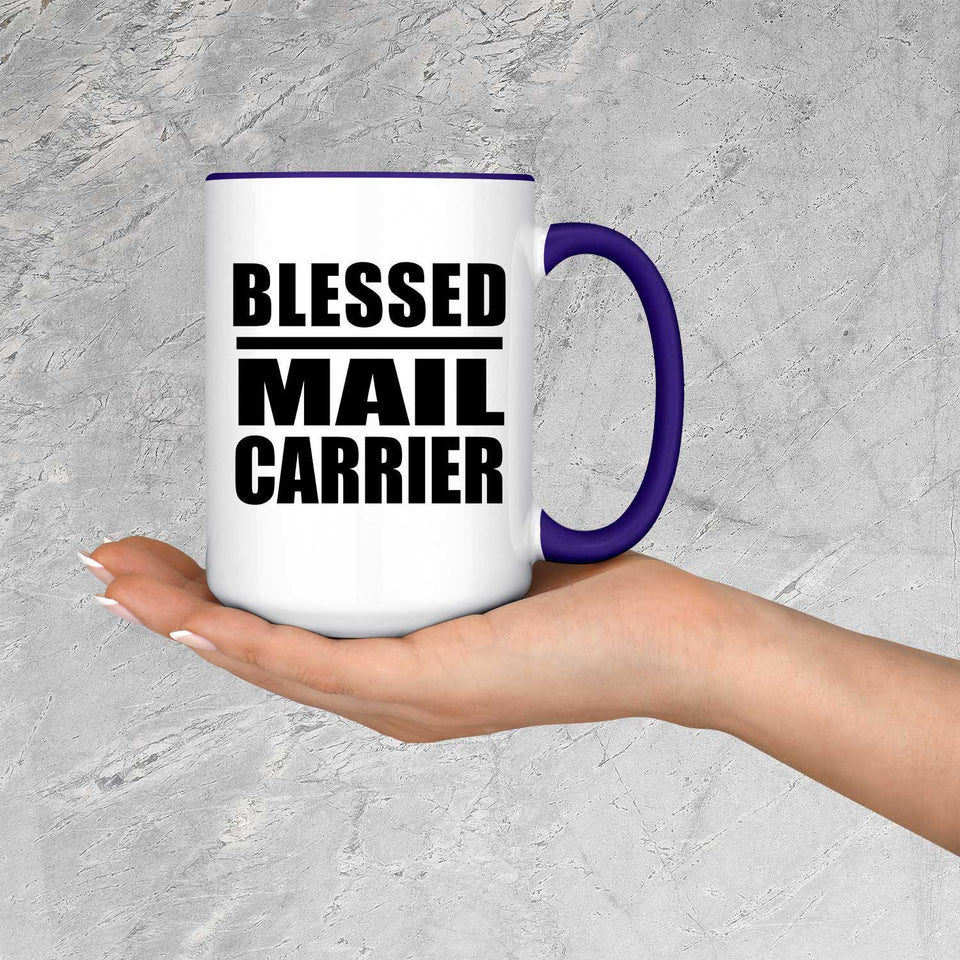 Blessed Mail Carrier - 15oz Accent Mug Purple