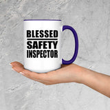 Blessed Safety Inspector - 15oz Accent Mug Purple
