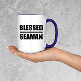 Blessed Seaman - 15oz Accent Mug Purple