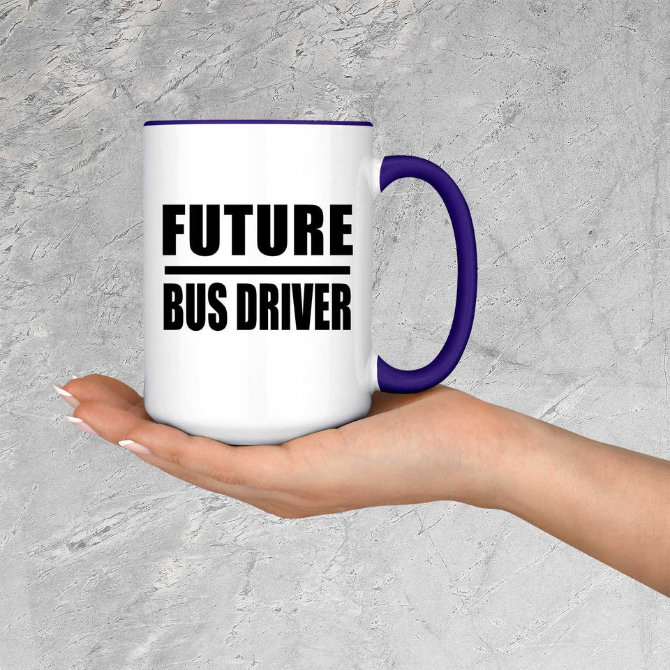 Future Bus Driver - 15oz Accent Mug Purple