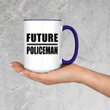 Future Policeman - 15oz Accent Mug Purple