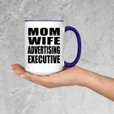 Mom Wife Advertising Executive - 15oz Accent Mug Purple