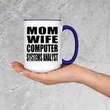 Mom Wife Computer Systems Analyst - 15oz Accent Mug Purple