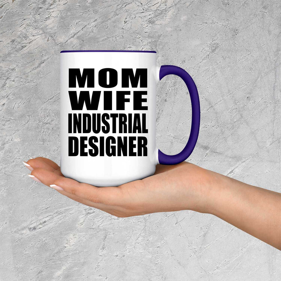 Mom Wife Industrial Designer - 15oz Accent Mug Purple