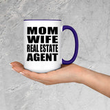 Mom Wife Real Estate Agent - 15oz Accent Mug Purple