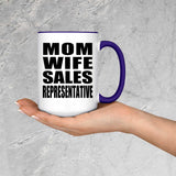 Mom Wife Sales Representative - 15oz Accent Mug Purple