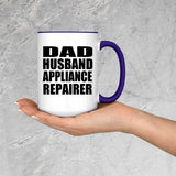 Dad Husband Appliance Repairer - 15oz Accent Mug Purple