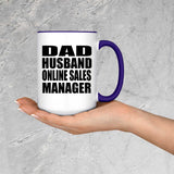 Dad Husband Online Sales Manager - 15oz Accent Mug Purple