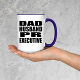 Dad Husband PR Executive - 15oz Accent Mug Purple