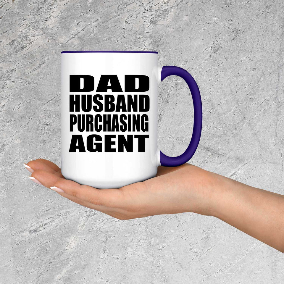 Dad Husband Purchasing Agent - 15oz Accent Mug Purple