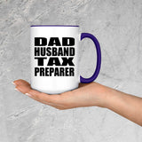 Dad Husband Tax Preparer - 15oz Accent Mug Purple