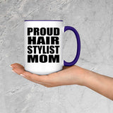 Proud Hair Stylist Mom - 15oz Accent Mug Purple