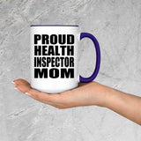 Proud Health Inspector Mom - 15oz Accent Mug Purple