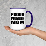 Proud Plumber Mom - 15oz Accent Mug Purple