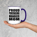 Proud Purchasing Manager Mom - 15oz Accent Mug Purple
