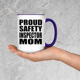 Proud Safety Inspector Mom - 15oz Accent Mug Purple