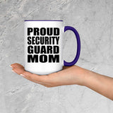 Proud Security Guard Mom - 15oz Accent Mug Purple