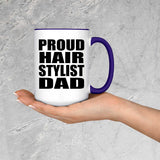 Proud Hair Stylist Dad - 15oz Accent Mug Purple