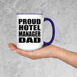 Proud Hotel Manager Dad - 15oz Accent Mug Purple