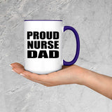 Proud Nurse Dad - 15oz Accent Mug Purple