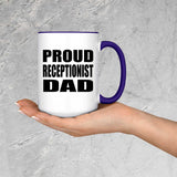 Proud Receptionist Dad - 15oz Accent Mug Purple