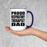 Proud Respiratory Therapist Dad - 15oz Accent Mug Purple