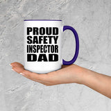 Proud Safety Inspector Dad - 15oz Accent Mug Purple