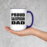 Proud Salesperson Dad - 15oz Accent Mug Purple