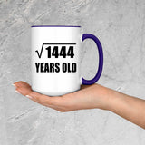 38th Birthday Square Root of 1444 Years Old - 15oz Accent Mug Purple