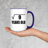 3rd Birthday Square Root of 9 Years Old - 15oz Accent Mug Purple