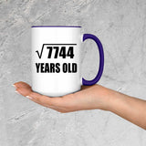 88th Birthday Square Root of 7744 Years Old - 15oz Accent Mug Purple