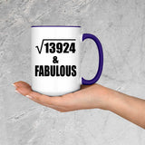 118th Birthday Square Root of 13924 & Fabulous - 15oz Accent Mug Purple
