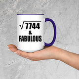 88th Birthday Square Root of 7744 & Fabulous - 15oz Accent Mug Purple