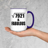 89th Birthday Square Root of 7921 & Fabulous - 15oz Accent Mug Purple