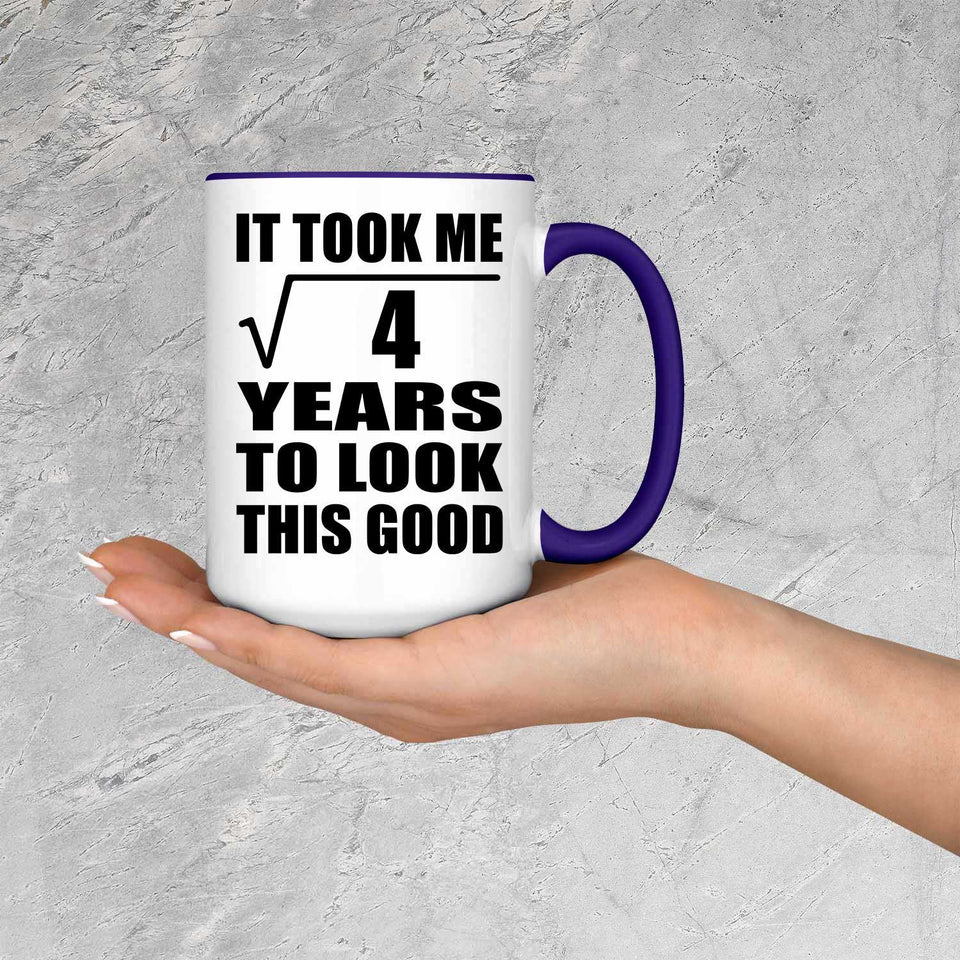 2nd Birthday Took Square Root of 4 Years To Look Good - 15oz Accent Mug Purple