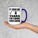 2nd Birthday Took Square Root of 4 Years To Look Good - 15oz Accent Mug Purple