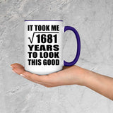 41st Birthday Took Square Root of 1681 Years To Look Good - 15oz Accent Mug Purple