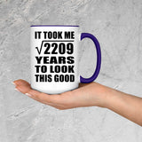 47th Birthday Took Square Root of 2209 Years To Look Good - 15oz Accent Mug Purple