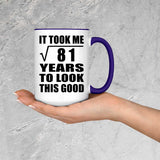 9th Birthday Took Square Root of 81 Years To Look Good - 15oz Accent Mug Purple