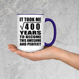 20th Birthday Took Square Root of 400 Years To Awesome - 15oz Accent Mug Purple