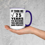 5th Birthday Took Square Root of 25 Years To Awesome - 15oz Accent Mug Purple